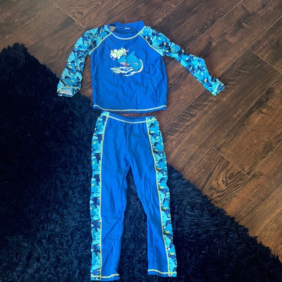 Blue Rashguard Swim Set - Picture 1 of 5